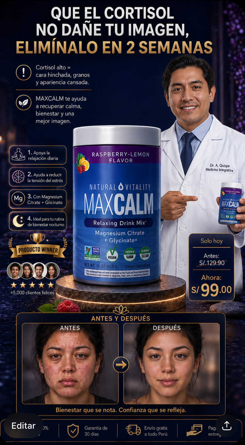 MAX CALM - MAGNESIO EN POLVO