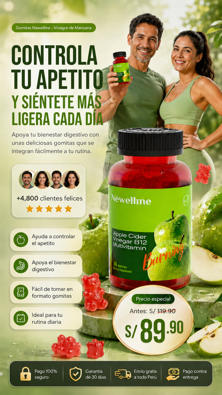 Gomitas Newellme - Vinagre de manzana