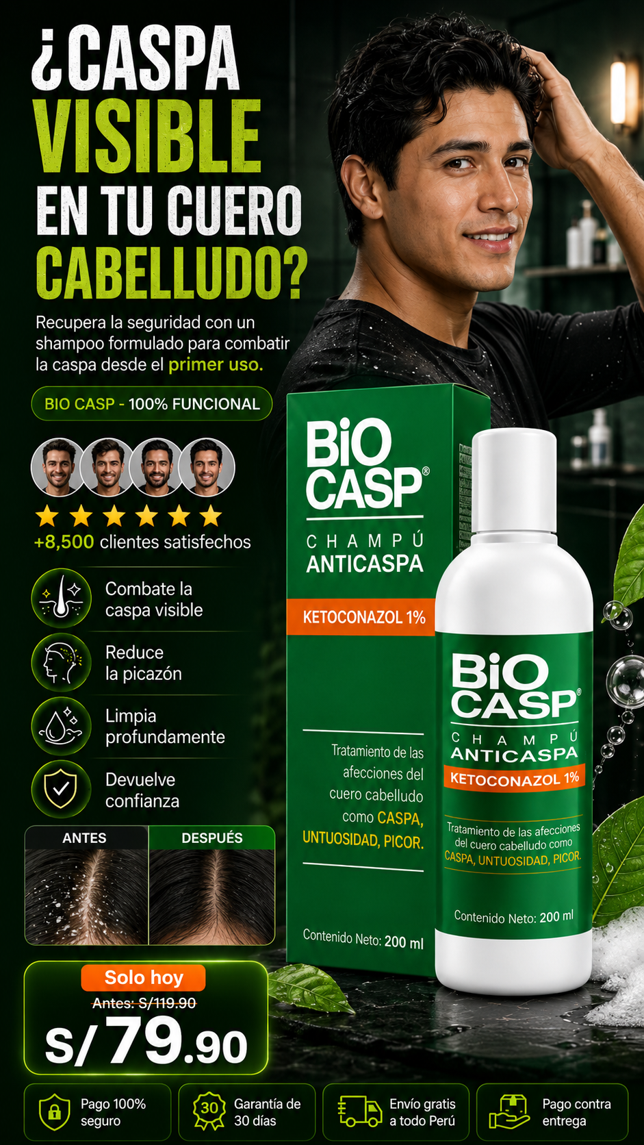BIO CASP - EL SHAMPOO QUE TE QUITA LA CASPA EN MENOS DE UNA SEMANA