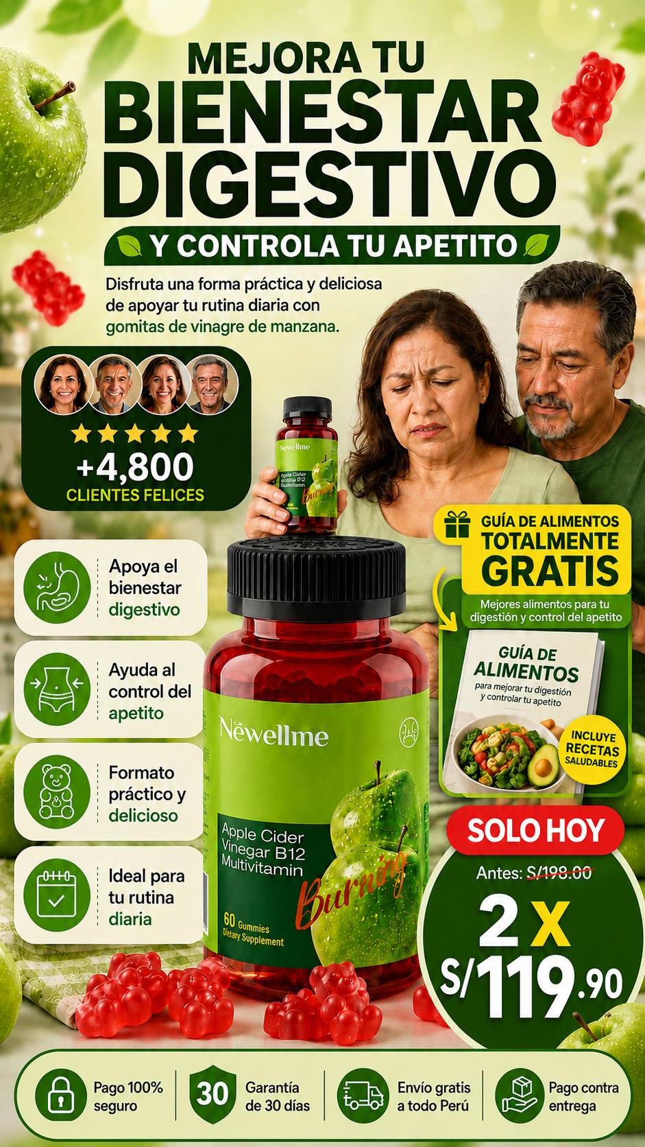 Gomitas Newellme - Vinagre de manzana