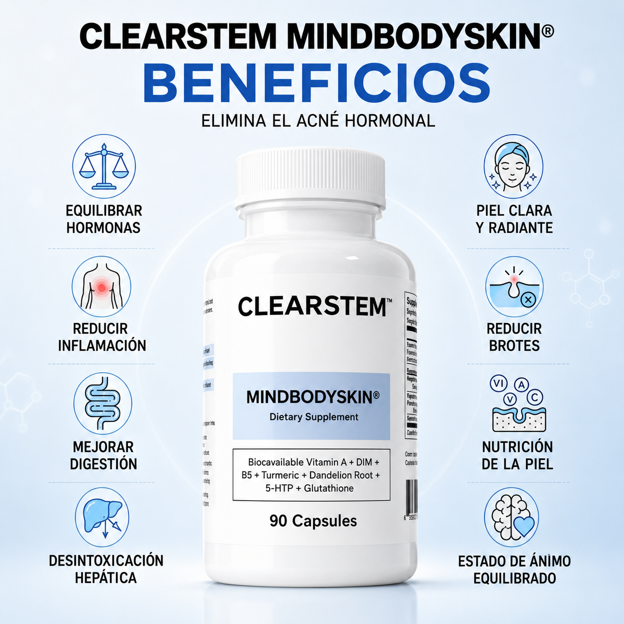 CLEARSTEM - CAPSULA PARA EL ACNE.